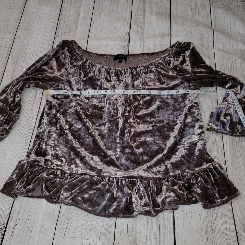 Sanctuary beautiful crushed Velvet Blouse - Picture 8 of 10